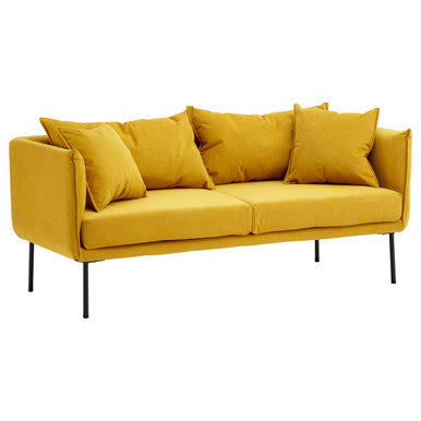 Kolding Yellow Fabric 2 Seater Sofa