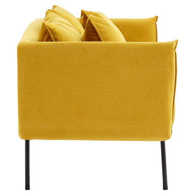 Kolding Yellow Fabric 2 Seater Sofa