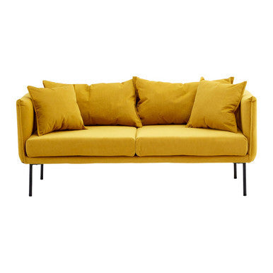 Kolding Yellow Fabric 2 Seater Sofa