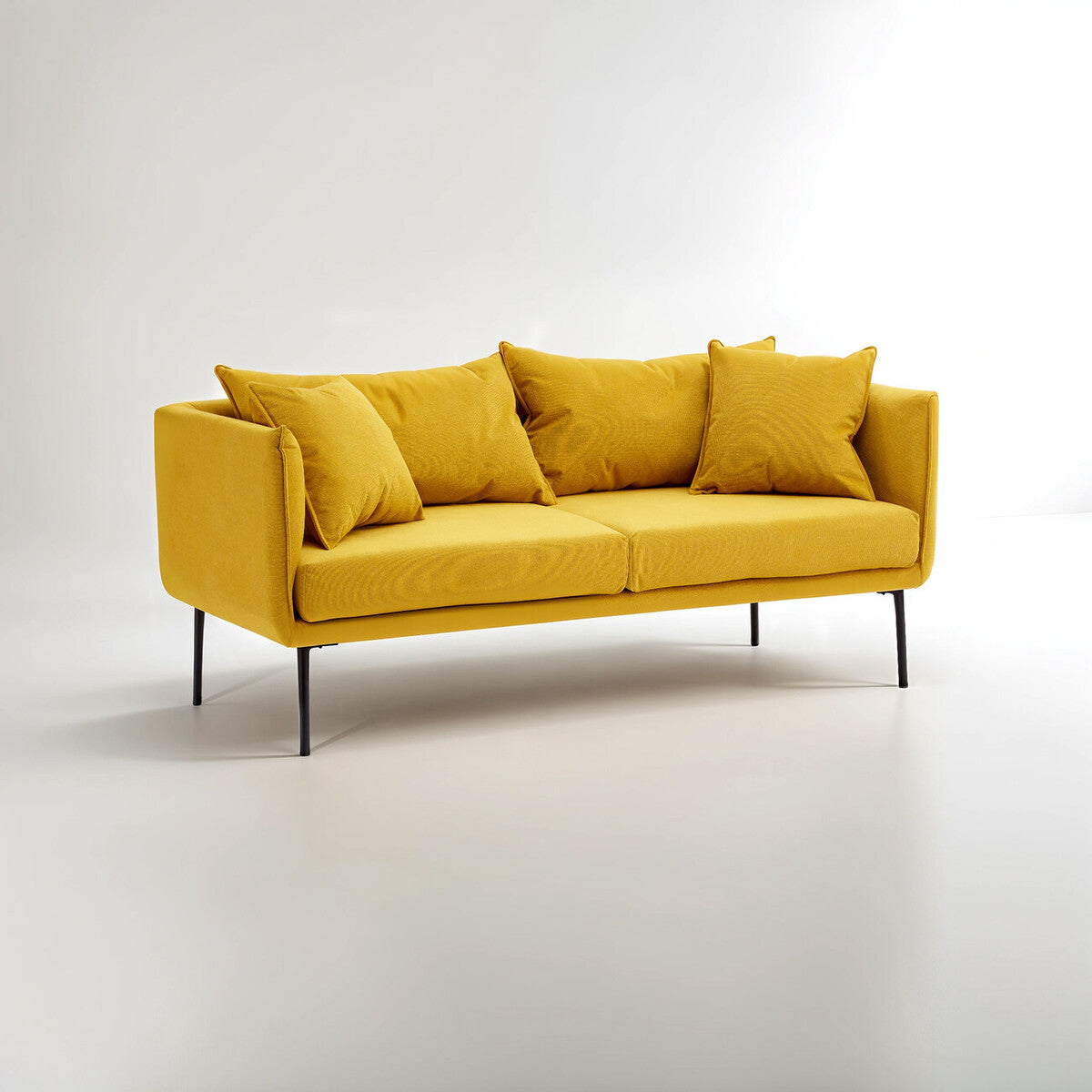 Kolding Yellow Fabric 2 Seater Sofa
