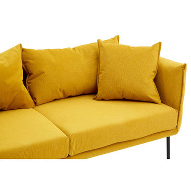 Kolding Yellow Fabric 2 Seater Sofa