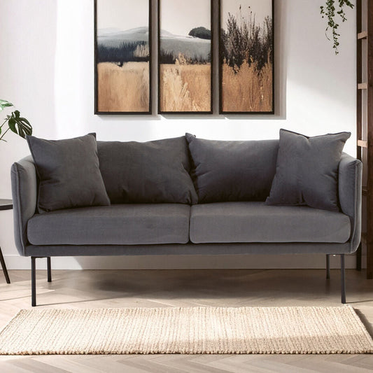 Kolding Grey Fabric 2 Seater Sofa