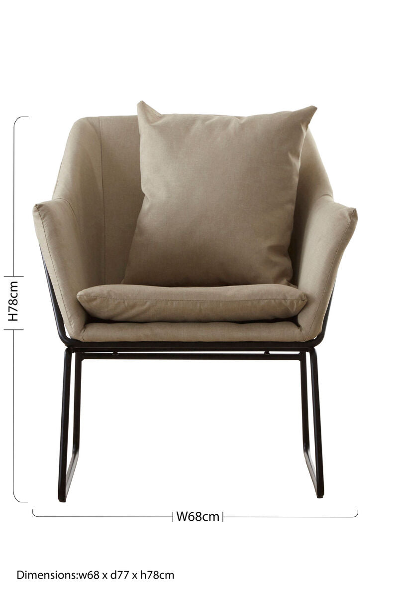 Stockholm Stone Fabric Armchair