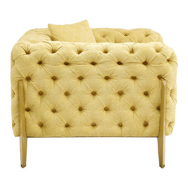 Esme Pistachio Green Button Tufted Armchair