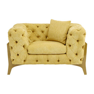 Esme Pistachio Green Button Tufted Armchair