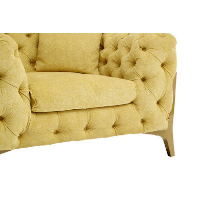 Esme Pistachio Green Button Tufted Armchair