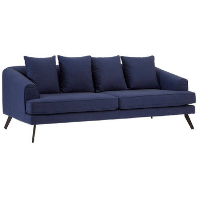 Mylo Navy Fabric 3 Seater Sofa