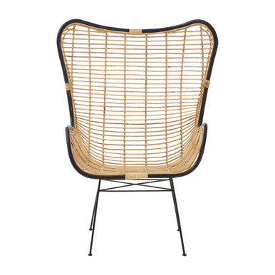 Java Natural Rattan Wingback Chair