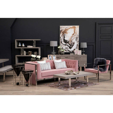 Ulmus Grey Elm Wood 4 Tier Shelf Unit