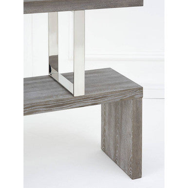 Ulmus Grey Elm Wood 4 Tier Shelf Unit