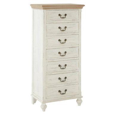 Hendra Ivory Finish 7 Drawer Chest