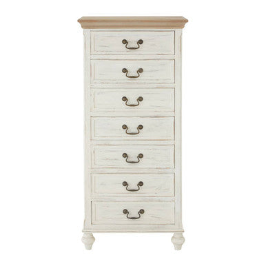 Hendra Ivory Finish 7 Drawer Chest