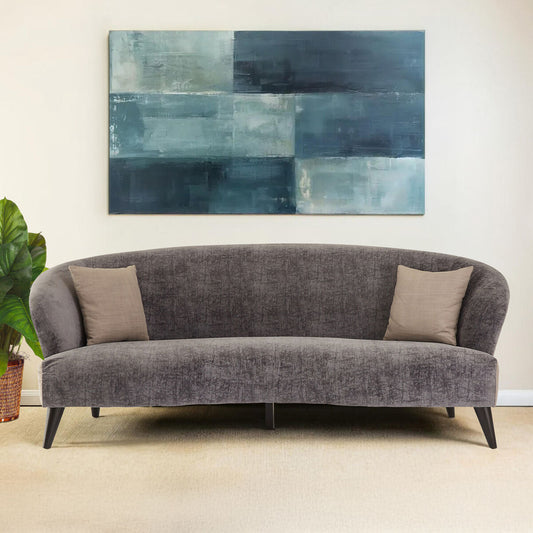 Reine Grey Velvet 3 Seater Sofa