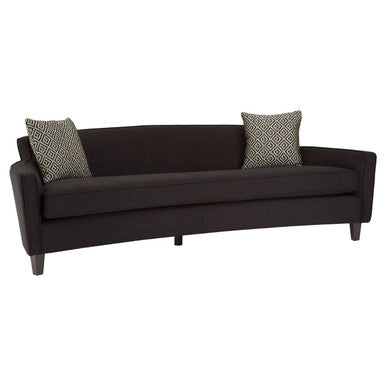 Rania Black Textured Fabric 3 Seater Sofa