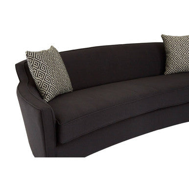 Rania Black Textured Fabric 3 Seater Sofa