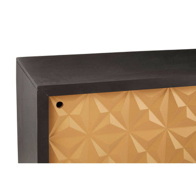 Malta Black and Gold Finish Mango Wood Sideboard