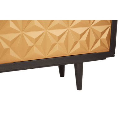 Malta Black and Gold Finish Mango Wood Sideboard