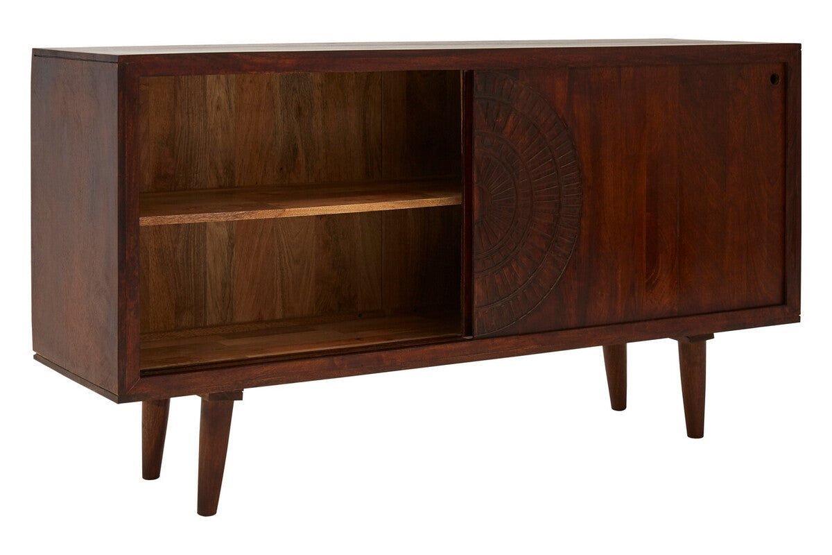 Vence Natural Mango Wood Sideboard with Sliding Doors