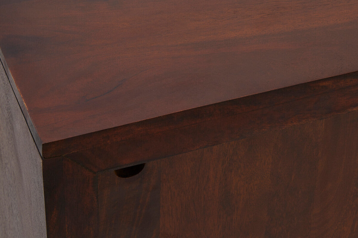 Vence Natural Mango Wood Sideboard with Sliding Doors