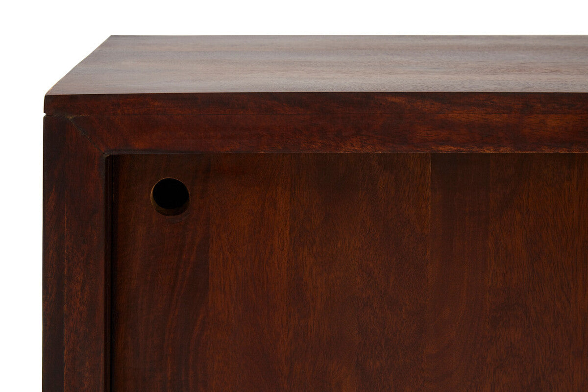 Vence Natural Mango Wood Sideboard with Sliding Doors