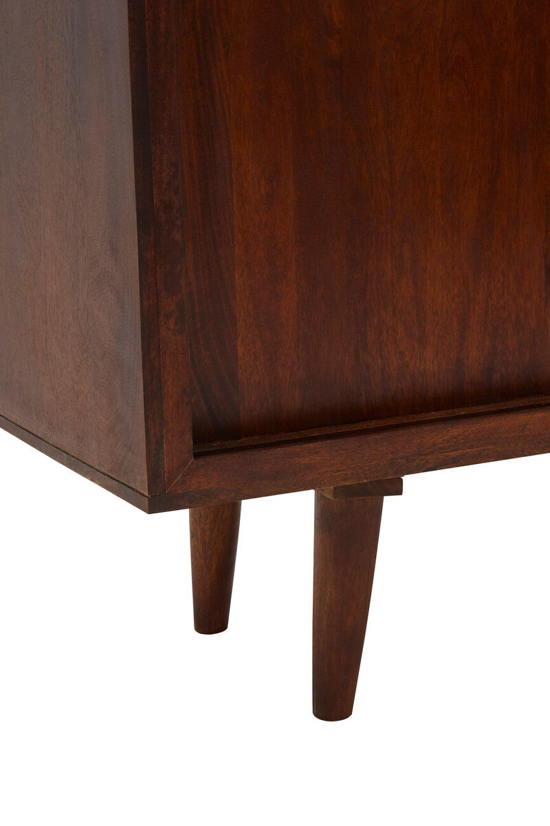 Vence Natural Mango Wood Sideboard with Sliding Doors