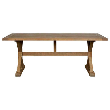Lyon Grey Wash Oak Wood Rectangular Dining Table