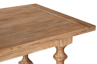 Lyon Whitewash Oak Wood Rectangular Dining Table