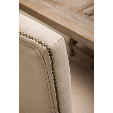 Lyon Natural Linen and White Wash Oak Wood Dining Chair