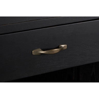 Lyon Black Birch Wood Large Bookcase