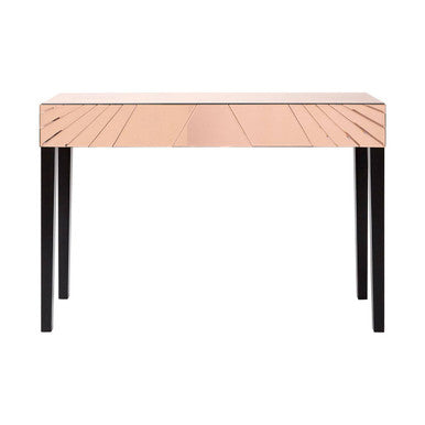 Kensington Townhouse Rose Gold Finish Mirrored Console Table