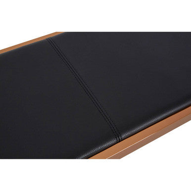 Novara Black Leather Bench