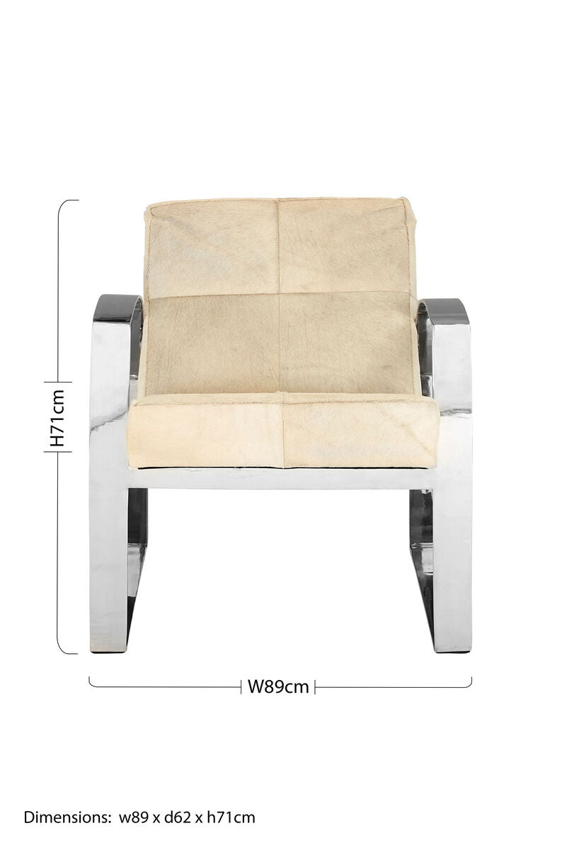 Kensington Townhouse Natural Hair on Leather Chair