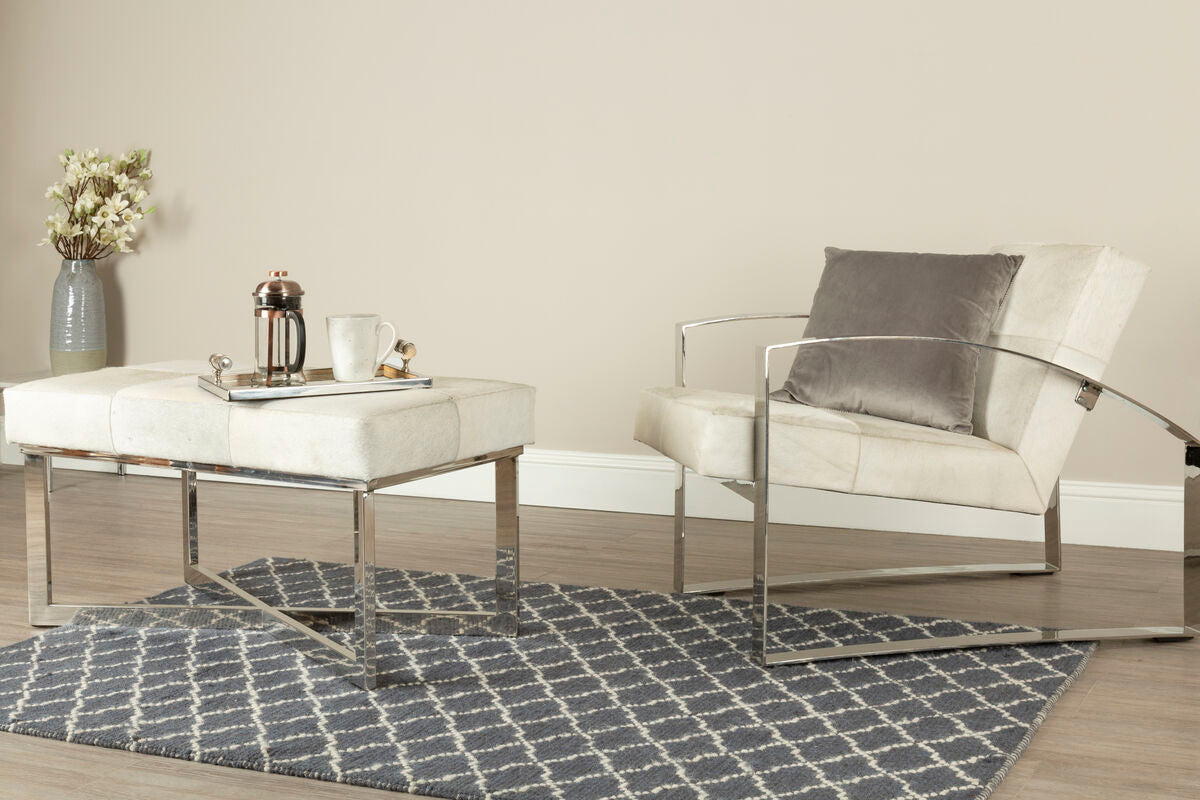 Kensington Townhouse Natural Hair on Leather Chair