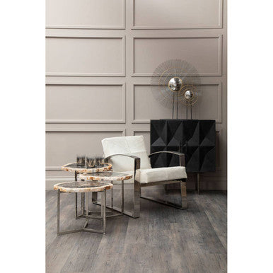 Kensington Townhouse Natural Hair on Leather Chair