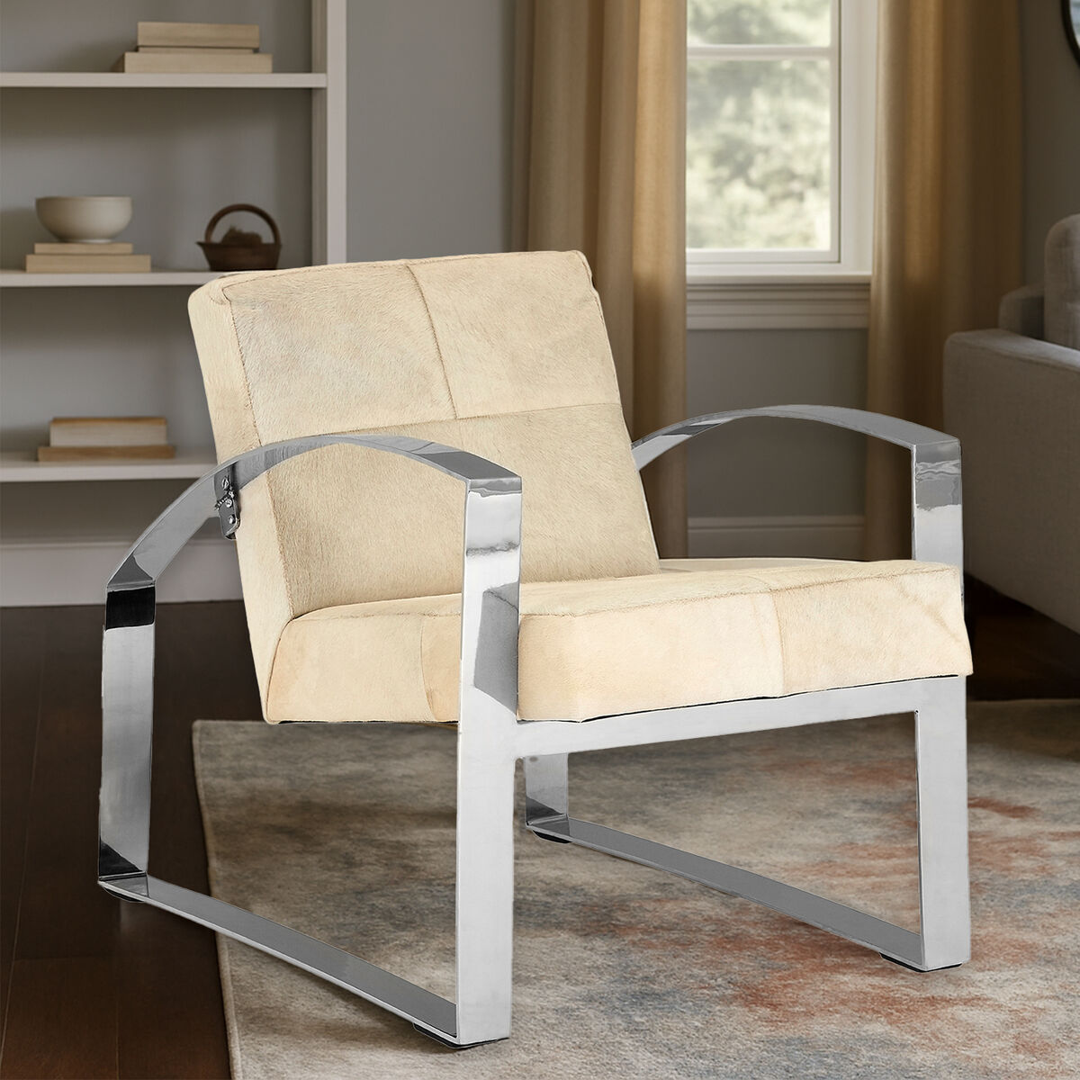 Kensington Townhouse Natural Hair on Leather Chair