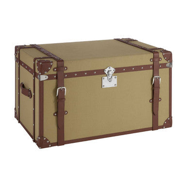 Columbus Brown Canvas Storage Trunk