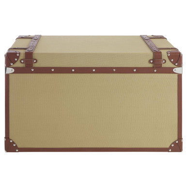 Columbus Brown Canvas Storage Trunk