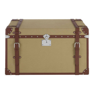 Columbus Brown Canvas Storage Trunk