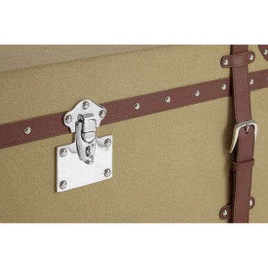 Columbus Brown Canvas Storage Trunk