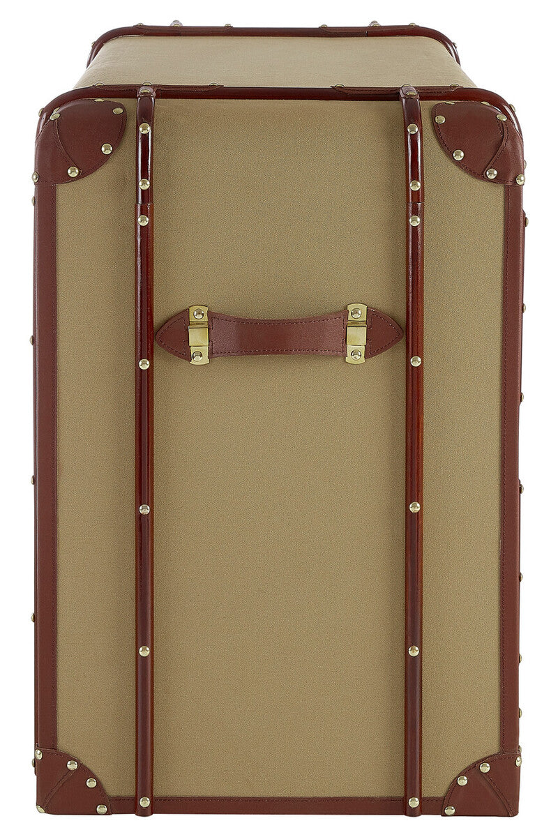 Columbus Natural Canvas Trunk Style Chest of Two Drawers