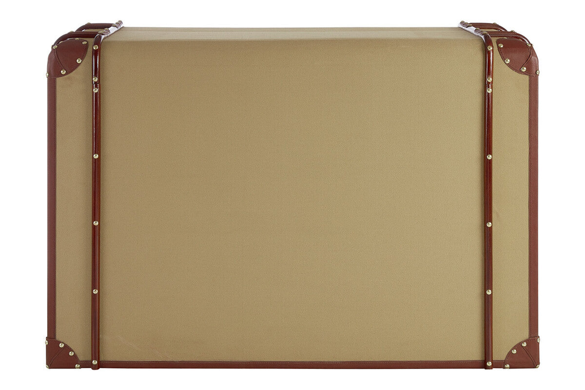 Columbus Natural Canvas Trunk Style Chest of Two Drawers