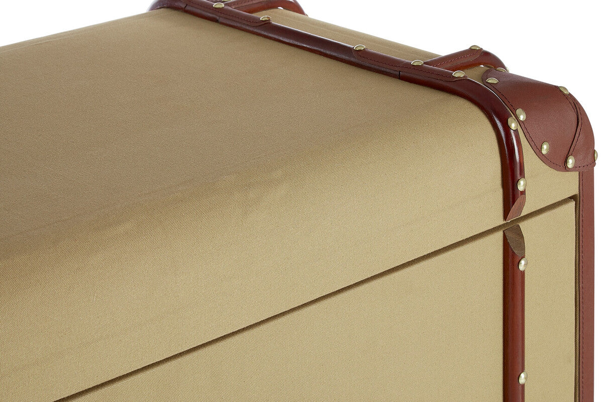 Columbus Natural Canvas Trunk Style Chest of Two Drawers