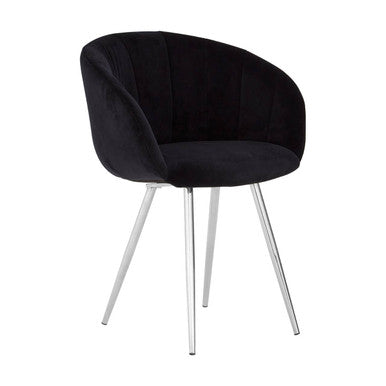 Black and Silver Velvet Chair | Vogue