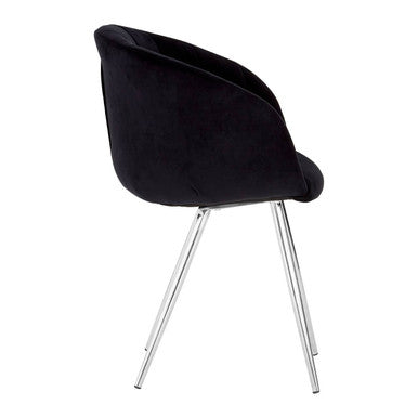 Black and Silver Velvet Chair | Vogue