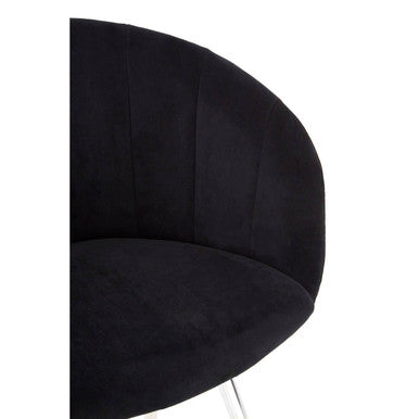 Black and Silver Velvet Chair | Vogue