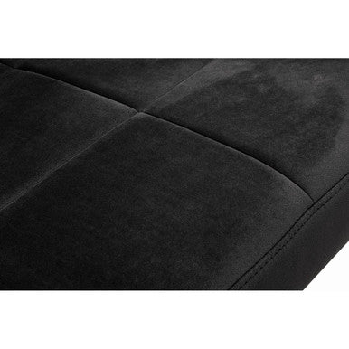Vogue Black Velvet Lounge Chair with Silver Finish Frame