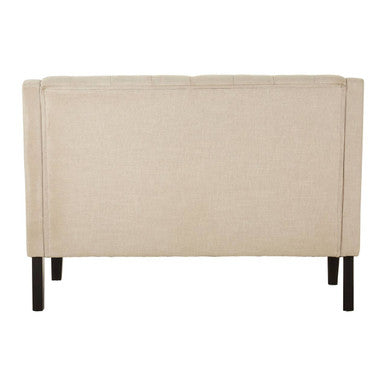 Doucet Natural Linen High Back Bench