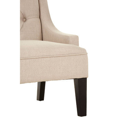 Doucet Natural Linen High Back Bench