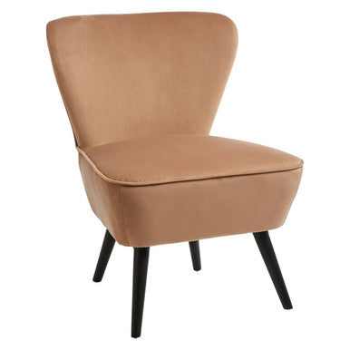 Darcy Natural Fabric Chair with Black Wooden Legs