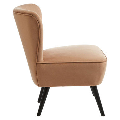 Darcy Natural Fabric Chair with Black Wooden Legs